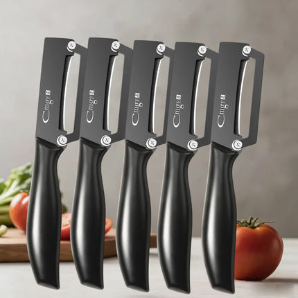Kitchen Peeler Household Peeling Knife Fruits Vegetable Peeler with Wooden/steel Handle and Bottle Opener Kitchen Tool
