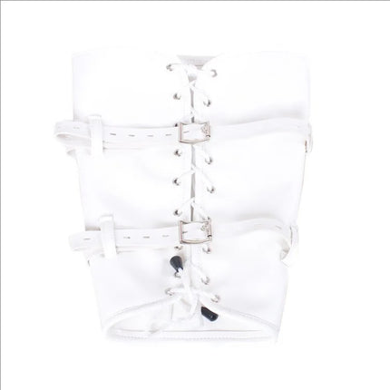 BDSM Mermaid Restraint Bag Leather Straitjacket Fetish Half Body Bondage Legging Binder Slave Ankle Cuff Binding Erotic Sex Tool