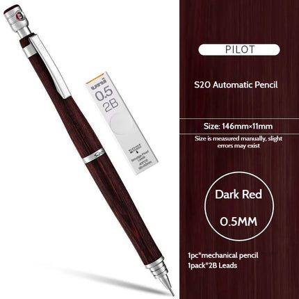 Japanese Pilot S20 Auto-Advance Mechanical Pencil,Premium Wood Body No Lead Breakage lapiseira profissional for drawing,writing