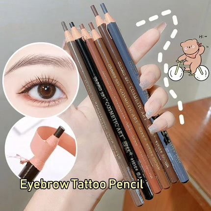 Waterproof Eyebrow Pencil Professional Women Eyes Makeup Tattoo Tint Microblading Pen Wood Natural Cosmetic Beauty Eyebrow Tool