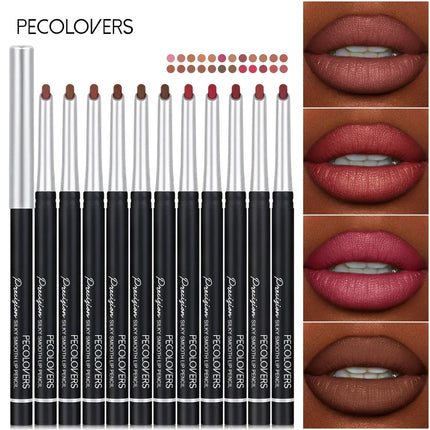 Slanted Tube Lip Liner, Lipstick Lip Pencil, Waterproof Lipstick Pen,Long-Lasting,Matte Lip Liner