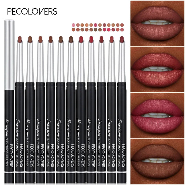 Slanted Tube Lip Liner, Lipstick Lip Pencil, Waterproof Lipstick Pen,Long-Lasting,Matte Lip Liner