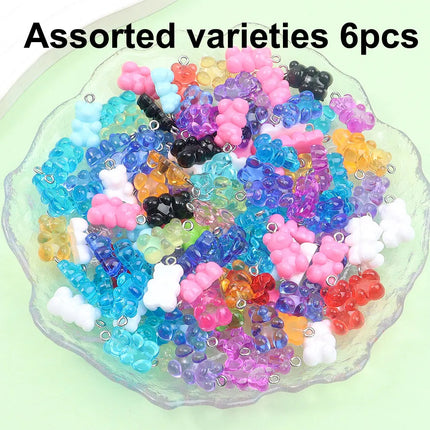 6/20/42pcs Multi-color Bear,milk Tea Cup Shaped Pendant,jewelry Making Kit,DIY Bracelet,earring,Christmas,Valentine's Day Gifts