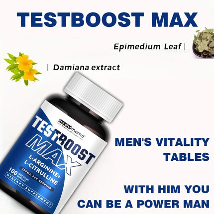 L-Arginine Capsules with L-Citrulline- 100 Count - Vegan, Non-GMO Capsules for VIRILITY·VITALITY·VIGOR, Endurance and Erect