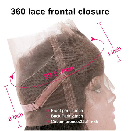 Body Wave Human Hair 360 Lace Frontal Only Body Wave 360 Lace Closure Human Hair Transparent Lace Pre plucked Natural HairLine