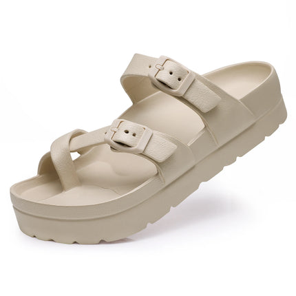 KIDMI Womens Platform Sandals with Arch Support Women Sandals Outdoor Light Beach Sandal Woman Comfort Ultra Cushion EVA Slides