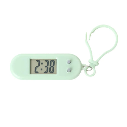 Electronic Keychain Clock Compact Mini Pocket Watch Portable Electronic Clock Digital Oval Hanging Watch For Students Daily