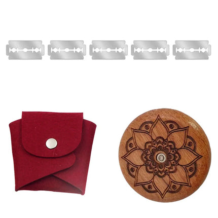 Bread Lame Dough Score Cutting Tools Wooden Scraper French Bakery Lame With 5 Blades Knife Arc Curved Slicer Cutter Bake Tools