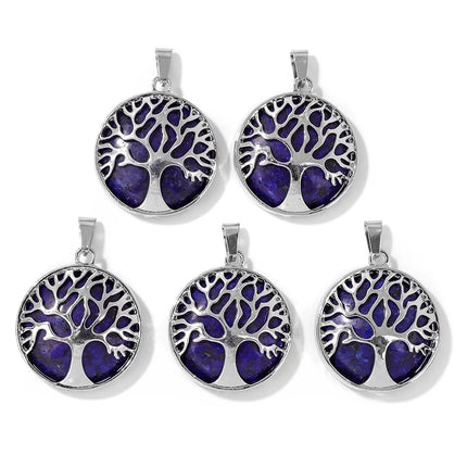 Blue Lapis Lazuli Pendant Gems Cross Hand Oval Shape Natural Stone Lapis Lazuli Charms for Jewelry Making Necklace DIY Bracelet