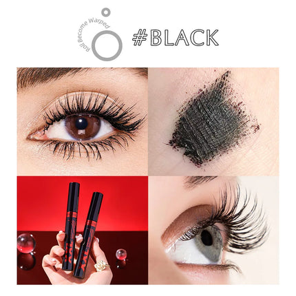 1 Piece of 7D Waterproof Mascara, 24-Hour Long-Lasting Hold, Lengthening and Thickening, Suitable for All Light Beige Tones, Quick-Drying, Dense and Slender, Thickened and Curled, Sweat-Proof and Smudge-Proof, Valentine's Day