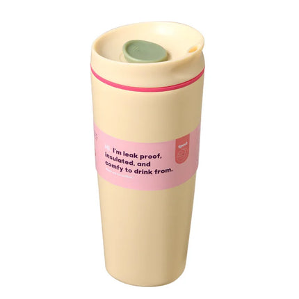 Simple Stainless Steel Vacuum Flasks Mug Insulated Coffee Cup Leakproof Lid Travel Silent Base Thermos Cups Thermal Water Bottle