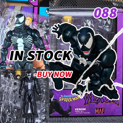 Mafex 088 Spider-Man Venom Action Figure Venom Comic Ver Carnage Venom Change Face Statue Joint Movable Collection Model Toys