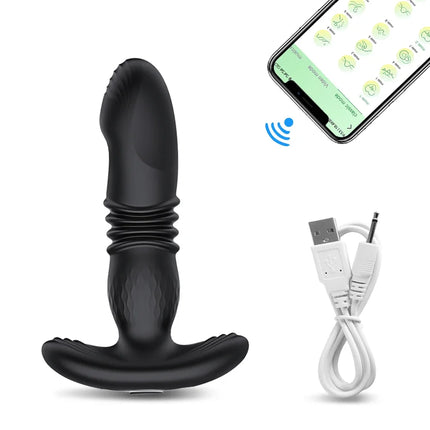 Telescopic Vibrating Anal Plug APP Vibrator Wireless Remote Control Sex Toy Women's Butt Dildo Prostate Massager Anal Plug