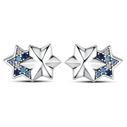 925 Silver Charms Plata De Ley 925 Jewelry Women Fashion Cute Tiny Clear Crystal CZ Stud Earrings Star Starfish Dolphin Earrings