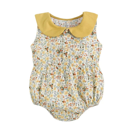 Sanlutoz Summer Cotton Baby Bodysuit Newborn Cute Plaid Clothing for Baby Girls Sleeveless Princess Toddler Infant Bodysuits