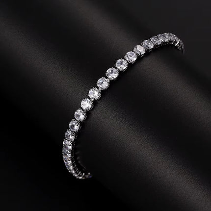 New Luxury Gold Silver Color on Hand Princess Bracelet Bangle for Women Anniversary Gift Jewelry Wholesale
