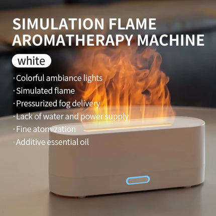 160ml Flame Diffuser Humidifier 7 Colors Light Changing Essential Oil Diffusers Aromatherapy Diffusers for Home Office Bedroom