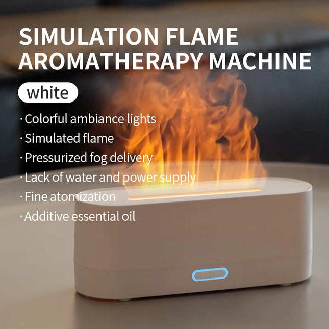 160ml Flame Diffuser Humidifier 7 Colors Light Changing Essential Oil Diffusers Aromatherapy Diffusers for Home Office Bedroom
