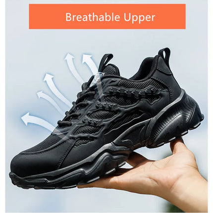 white work shoes lightweight comfortable safety shoes man women work shoes with a steel toe puncture proof safety work sneakers