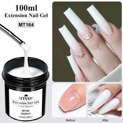 100ml Large Capacity Extension Nail Gel Pink Semi-Permanent UV/LED Gel Varnish Suitable for DIY Design Nail Art Extension Tool