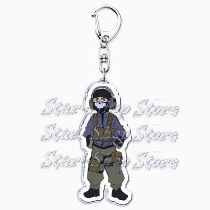 Hot Military Game Ghost Chibis Keychains for Accessories Cod Soldier Soap Simon Riley Keyring Jewelry Fans Friends Gaming Gifts