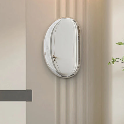 Creative Imitation Stainless Steel Pebble Wall Water Droplet Decor Artwork Hotel Light Luxury Pendants Living Room Wall Decor