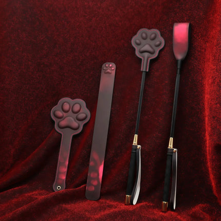 Temperature Reactive Color Changing Cat Paw Paddle3D Embossed PU Leather Spanking Toy BDSM Couple Bedroom Role Play Cosplay Game