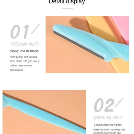 3pcs Eyebrow Trimmer Blade Shaver Portable Face Razor Eye Brow Epilation Hair Removal Cutters Safety Razor Woman Makeup
