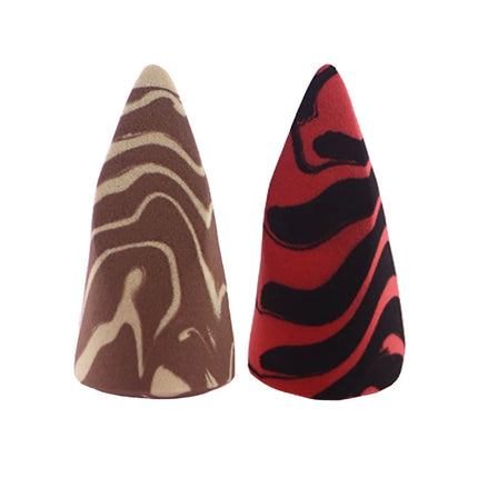 Dual-Color Mixed Cone-Cut Beauty Blender Wet And Dry Use Water Swells Irregular Shape Makeup Sponge Ultra Soft for All Skin T...