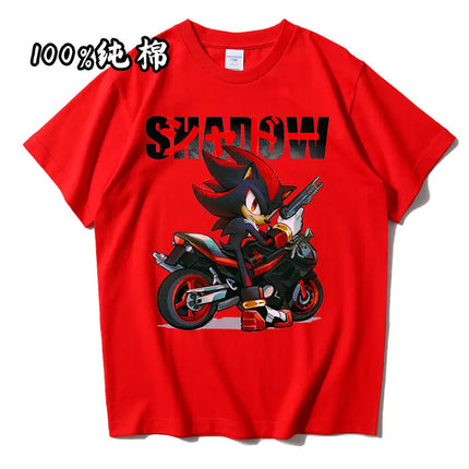 Sonic Hedgehog Kids Cotton T-Shirt - 100% Pure Cotton Summer Tee / Sonic Hedgehog Kids Cotton T-Shirt - 100% Pure Cotton Summer Tee