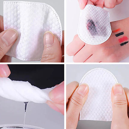120pcs/Bag U-Shaped Pocket Cotton Pad Makeup Facial Cotton Pads Soft Cosmetic Pad For Face Make Up Removing Pad