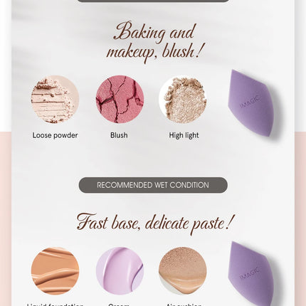 IMAGIC 16-Colors Makeup Sponge Tools Face Beauty Cosmetic Foundation Powder Puff Wet and Dry Use gąbka do makijażu косметика