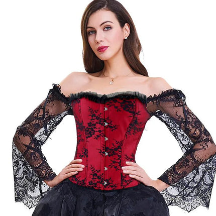 Lace Corset Top Women Shapewear Fajas Waist Trainer Slimming Lingerie Blouses Body Shaper Woman Corsets Sexy Outwear Shaping Tops