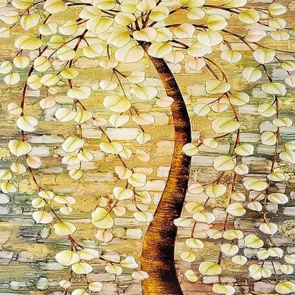 Modern Golden Fortune Money Trees Prints Canvas Wall Art Simple Landscape Poster for Living Room Home Office Decor