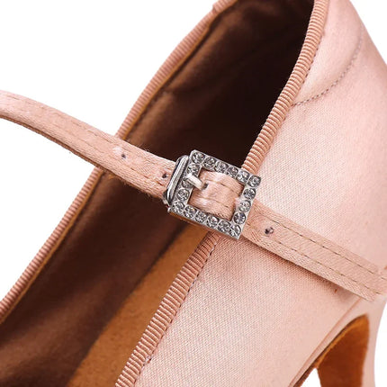 Adult High-heeled Modern Latin Dancing Shoes Professional National Standard Dance Practice Women's Waltz Dancing Shoes Flamenco