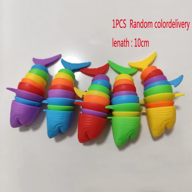2025 New Fidget Slug Toy for Children 3D Colorful Sensory Slug Relieves Fun Decompression Toy Creative Twist Fox/Ant/Fidget Toy