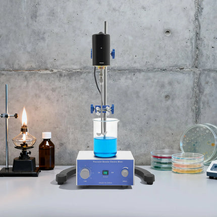 Electric Mixer, Overhead Stirrer 100W US Plug, 0-2800 RPM Adjustable Speed with Timer, 10L Capacity for Laboratory, Epoxy Resin Electric Stirrer Lab Equipment Liquid Lotion Cream Cosmetic Magnetic Stirrer Laboratory 110V