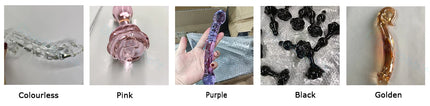 Sea Horse Glass Anal Plugs Wholesale Glass Masturbation Erotic Toys Pink Purple Black Green Blue Crystal Glass Dildos for Women