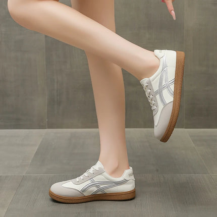 Lightweight Comfortable Sneakers for Women Fashion Striped Lace Up Sports Shoes Woman Casual Breathable Sneakers Plus Size