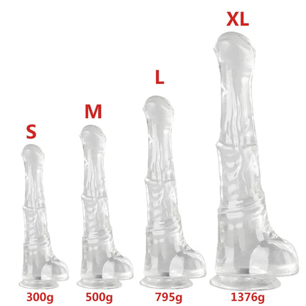 Horse Animal Simulation Dildos With Strong Suction Cup Soft Anal Plugs Fake Monster Penis Huge Manual Vibrator Sex Toys For Gays