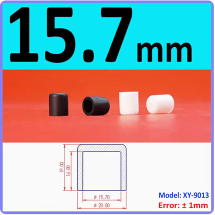 White/Black Silicone Rubber Round Caps Protection Gasket Dust Seal End Cover Caps For Pipe Bolt Furniture 3mm-78.5mm
