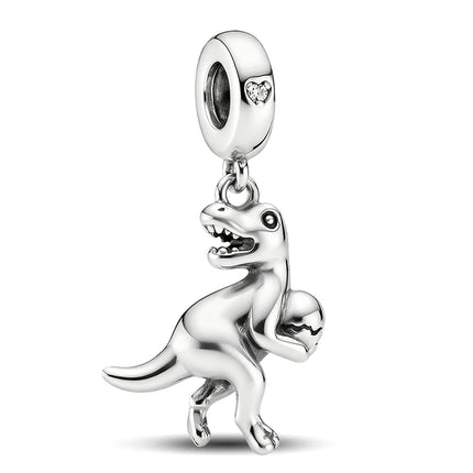 925 Sterling Silver Hedgehog Dinosaur Animal Series Spot Dog Charms Beads Fit Original Pan Bracelet High Quality DIY Jewelry