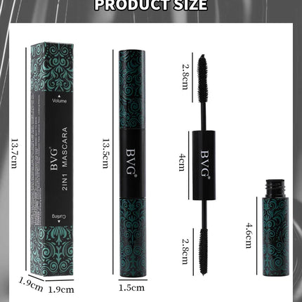 Two In One Dual  Ended Mascara Naturally Lengthens Curls Thickens And Is Layered Non Caking Waterproof And Long Lasting