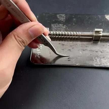 Mechanic High Hardness Precision Stainless Steel Anti-Magnetic Tweezers Fingerprint Flying Wire Fine Tip Clip for Components