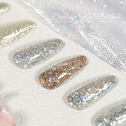 6pcs Shell Fragments Translucency Reflective Gel Nail Polish Reflective Glitter Semi Permanent Soak Off UV Gel Nail Art Varnish