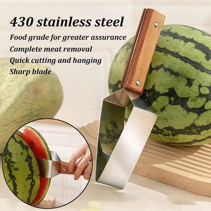Stainless Steel Watermelon Slicer Triangle Thicken Melon Cutting Tool Fast Cutting Convenient Fruit Divider Camping Party