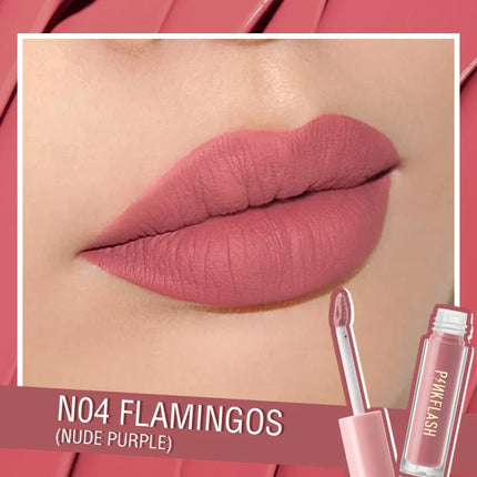 PINKFLASH Lipgloss Matte Lipstick Soft Moisturizing Red Nude Pink Melting Lip Cream Waterproof Makeup Not Fade Lip Gloss Liptint