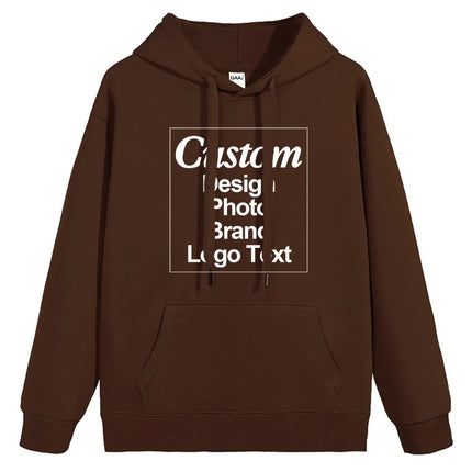 High Quality Custom Hoodie Cotton Sweatshirt Print Embroidery Brand Logo Text Photo Design Men Women Famliy Team Clothing 300g