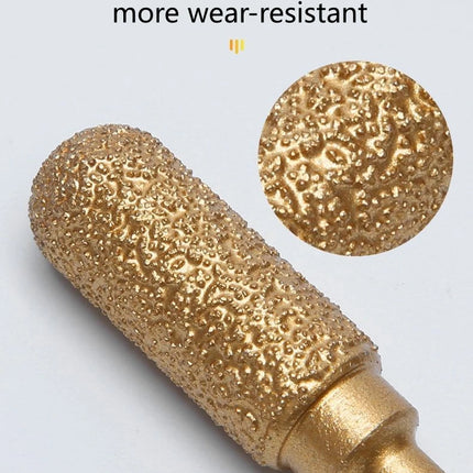 6mm Shank Brazed Diamond Grinding and Polishing Head for Cast Iron Stone Marble Tile - Deburring Metal Processing  Carve