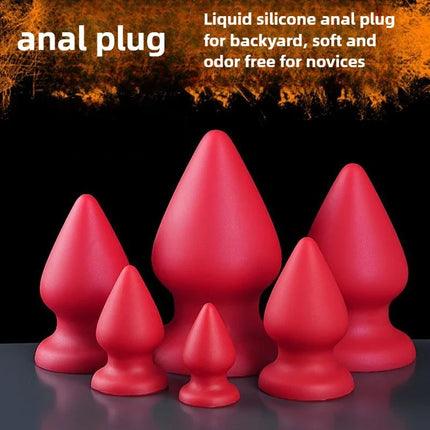 S-XXXL Huge Anal Plug Liquid Silicone Soft Conical Butt Plug Big Anal Dildos for Women Men G-spot /prostate Massage 18+ Sex Toys